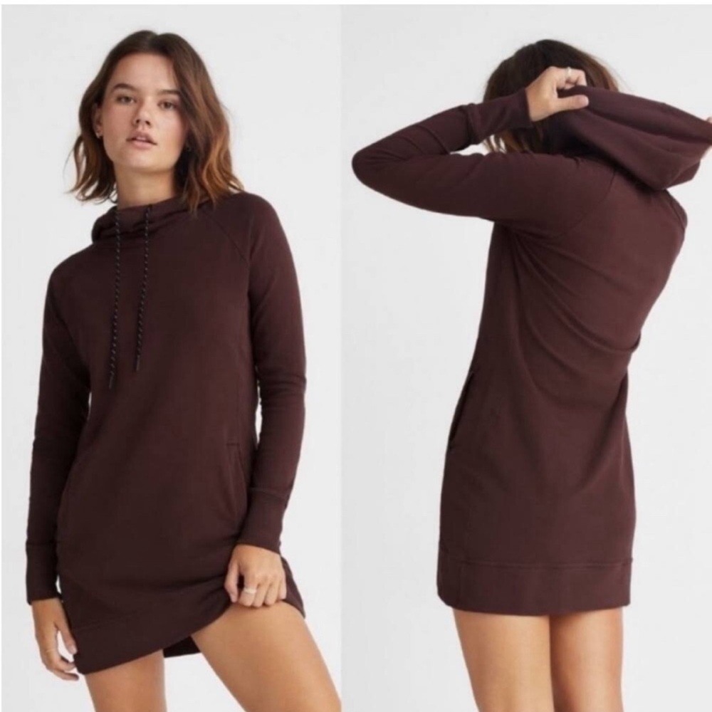 American Giant Hoodie Dress Dark Red Burgundy Small